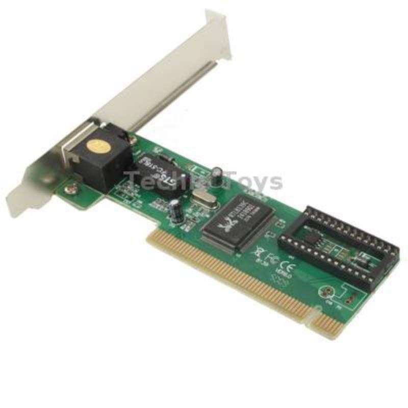 10/100M PCI Ethernet LAN Adapter Network Card RJ45, Chipset: 8139C(Green)