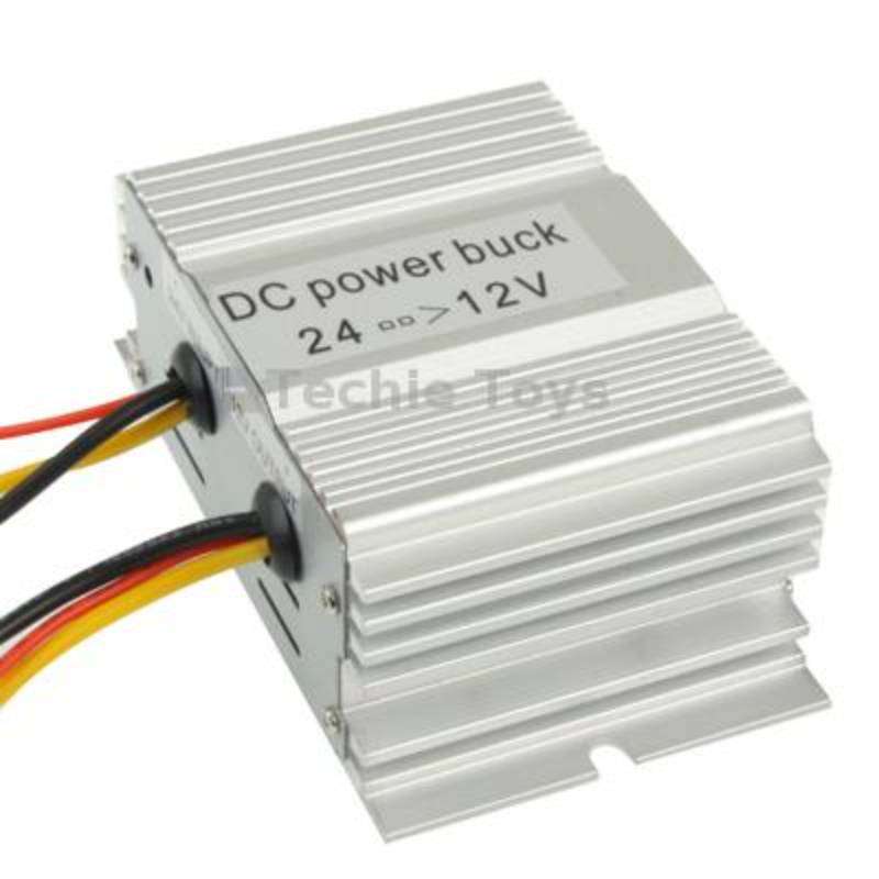 DC 24V to 12V Car Power Step-down Transformer, Rated Output Current: 10A
