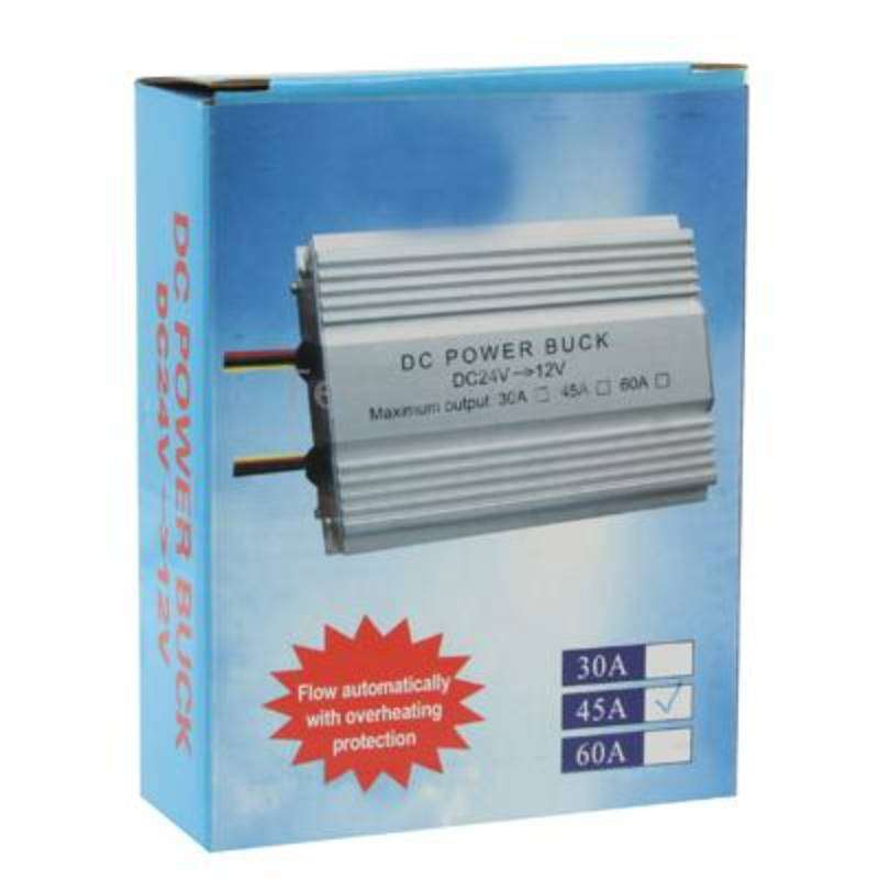 DC 24V to 12V Car Power Step-down Transformer, Rated Output Current: 45A