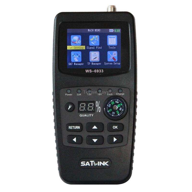SATLINK WS6933 Portable Digital Satellite Finder Meter, 2.1 inch LCD Colour Screen, DVB-S2/S Signal