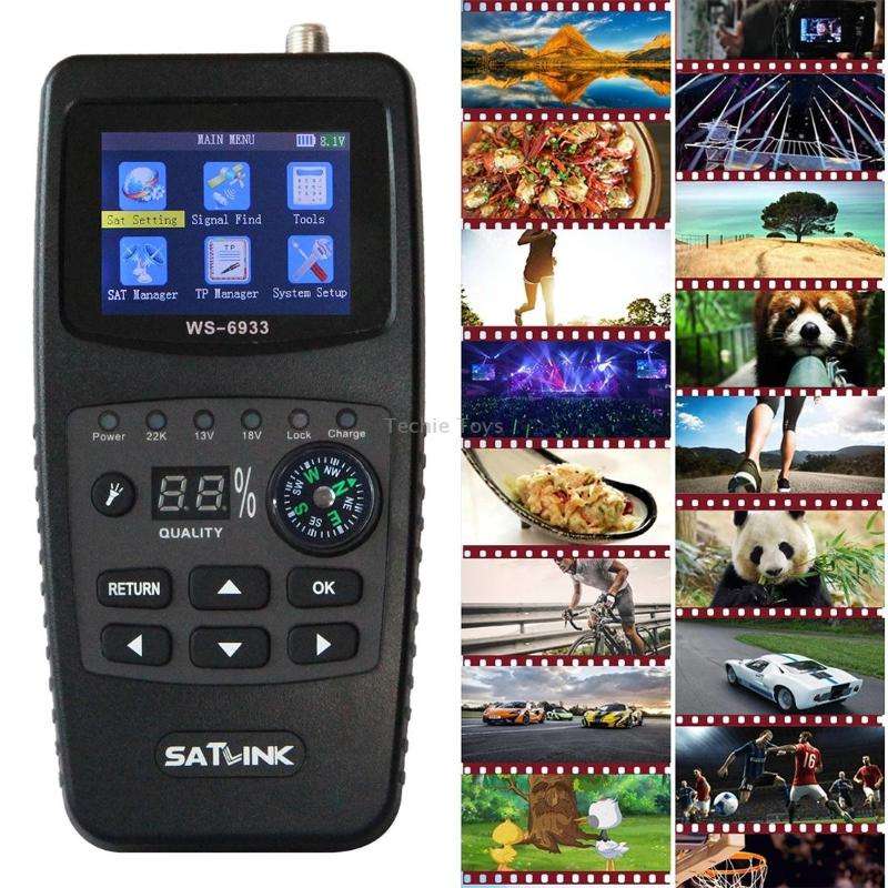 SATLINK WS6933 Portable Digital Satellite Finder Meter, 2.1 inch LCD Colour Screen, DVB-S2/S Signal