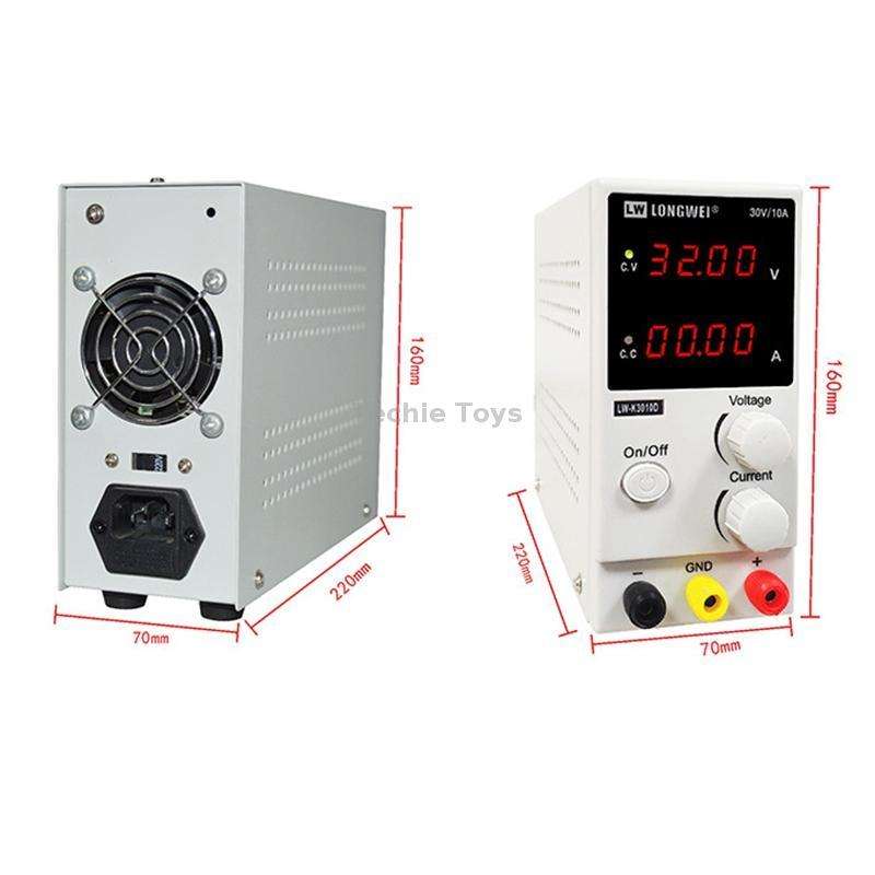 K3010D 30V 10A DC Switching Regulated Powers Supply Phone Repair Voltage Regulator(US Plug)