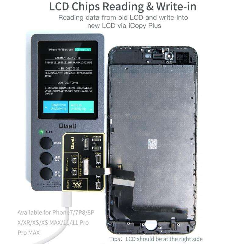 For iPhone 6 - 14 Pro Max 3 in 1 Qianli iCopy Plus 2.2 Repair Detection Programmer Set, Plug: US