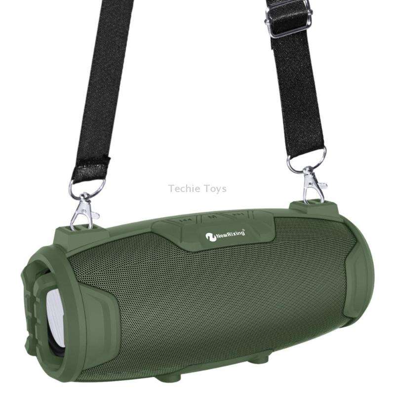 NewRixing NR3026M TWS Outdoor Portable K-song Bluetooth Speaker with Shoulder Strap & Microphone, Su