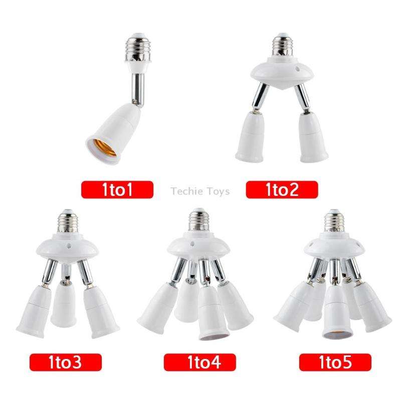 E27 to E27 Splitter Adjustable LED Light Bulb Holder Adapter Converter Socket Light Bulb Holder, typ