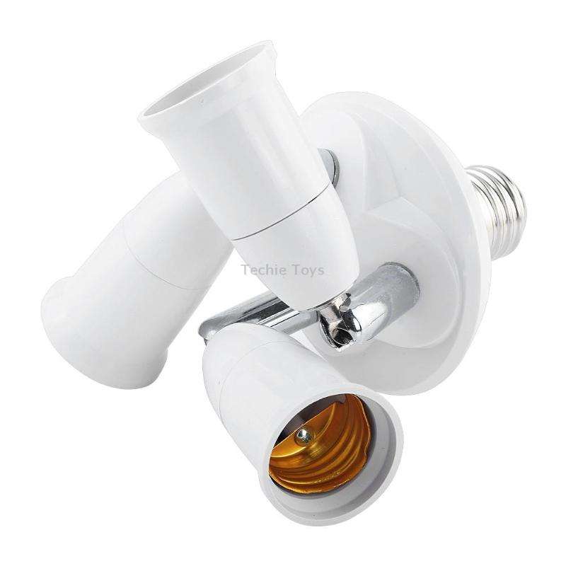 E27 to E27 Splitter Adjustable LED Light Bulb Holder Adapter Converter Socket Light Bulb Holder, typ