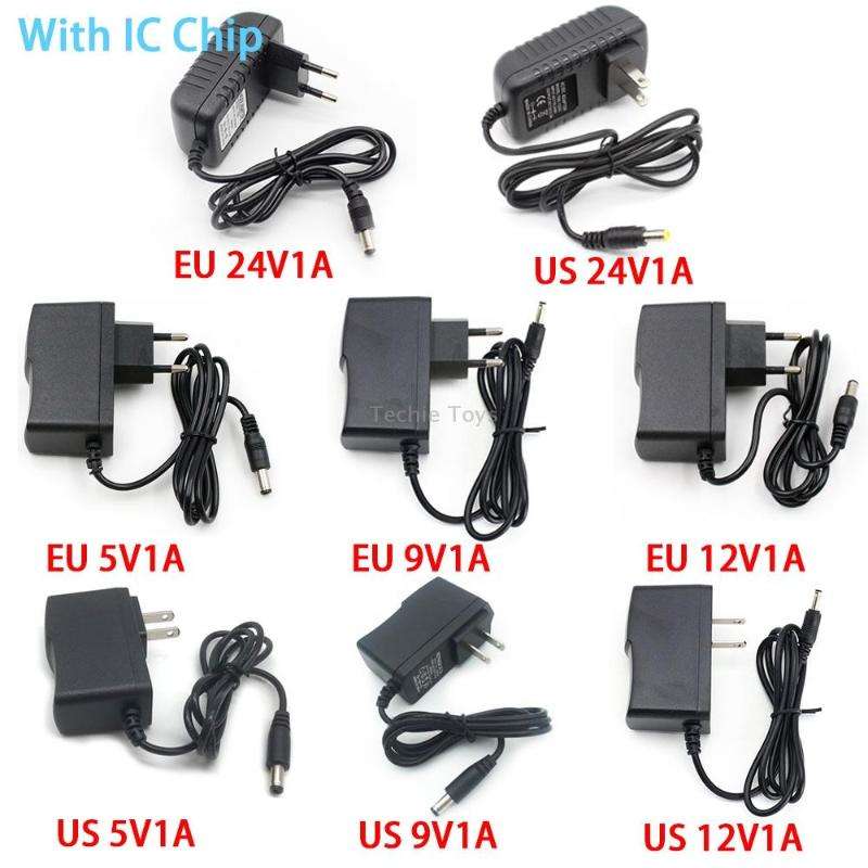 100-240V AC to DC IC Power Charger Adapter 5V 9V 12V 24V 1A, Plug Type:IC US 12V1A
