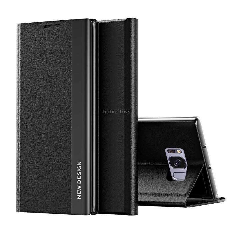 For Samsung Galaxy S8 Plus Side Electroplated Magnetic Ultra-Thin Horizontal Flip Leather Case with