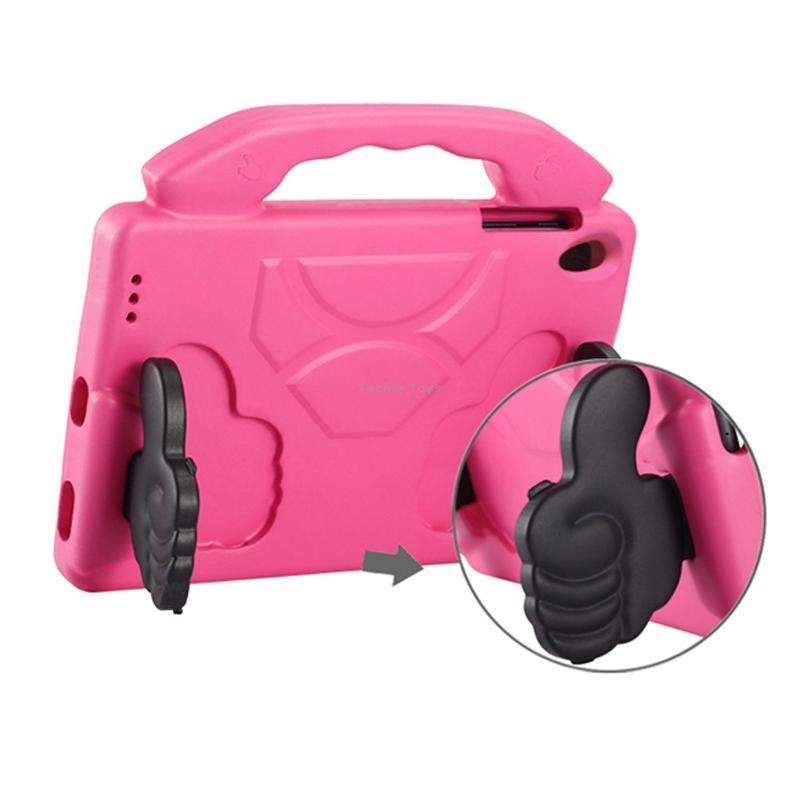 For Lenovo Tab M10 HD 2nd Gen TB-X306X/F/N 2020 EVA Shockproof Tablet Case with Thumb Bracket(Rose R