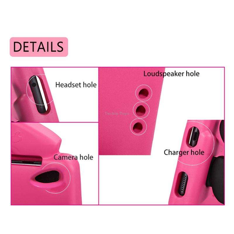 For Lenovo Tab M10 HD 2nd Gen TB-X306X/F/N 2020 EVA Shockproof Tablet Case with Thumb Bracket(Rose R