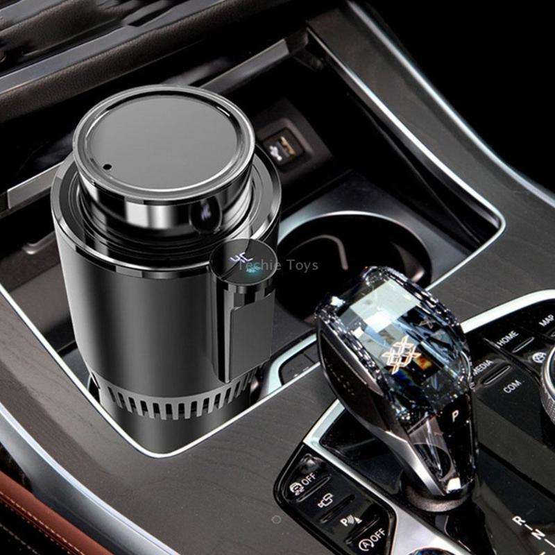2-in-1 Smart Car Cup Cooler Outdoor Travel Heater Portable Auto Mini Refrigerator 12V Cooling Heatin