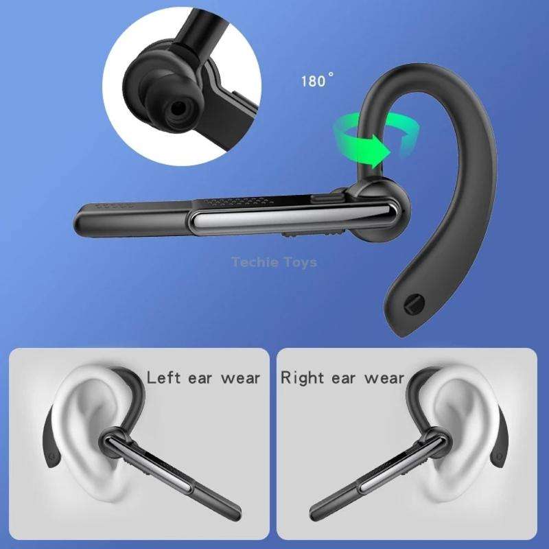 P40 Wireless Bluetooth 5.1 Business Noise Cancelling Earphone with Mic Support Handsfree(Black)