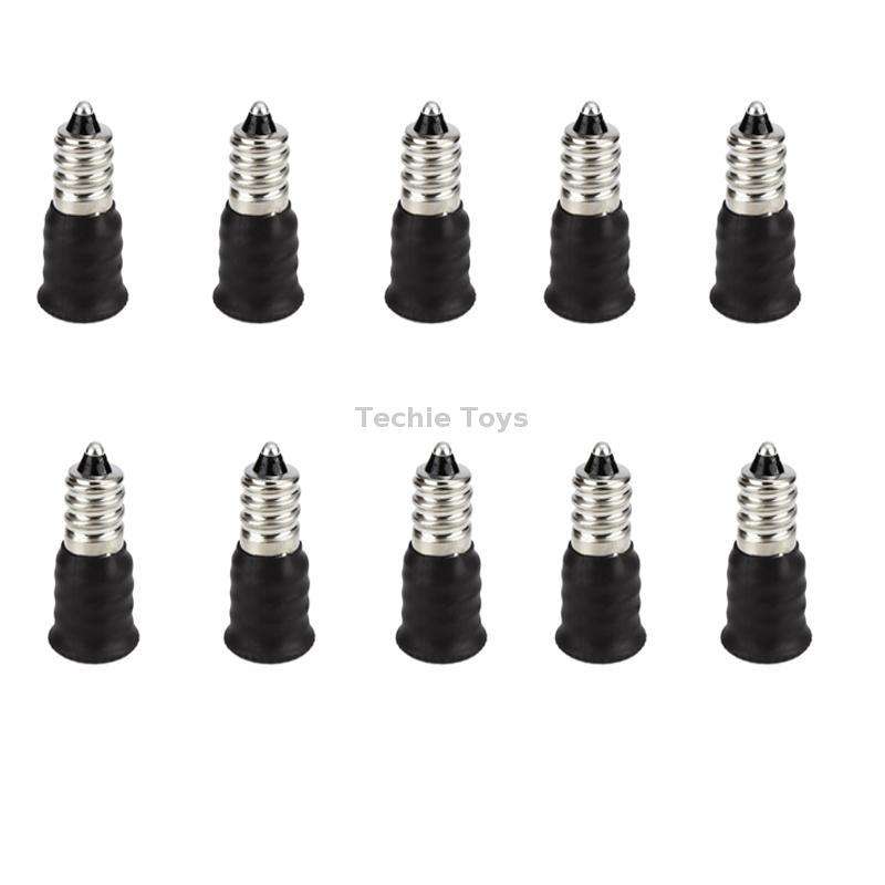 10 PCS E12 To E14 Socket Changer LED Light Lamp Adapter Black(10 piece)