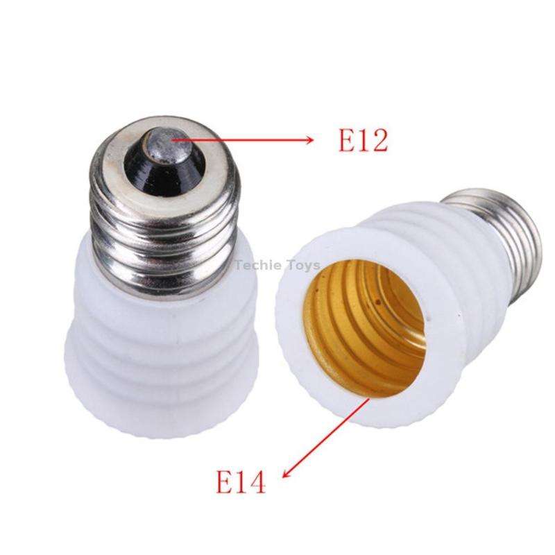 10 PCS E12 To E14 Socket Changer LED Light Lamp Adapter Black(10 piece)