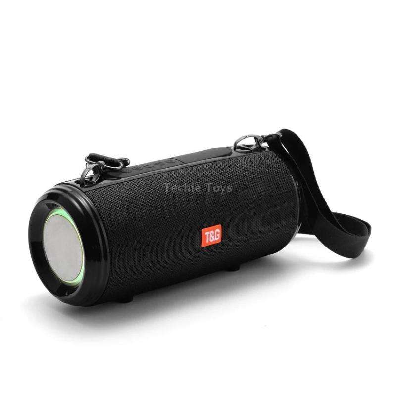 T&G TG537 RGB Light Portable Waterproof Bluetooth Speaker Supports FM / TF Card(Blue)