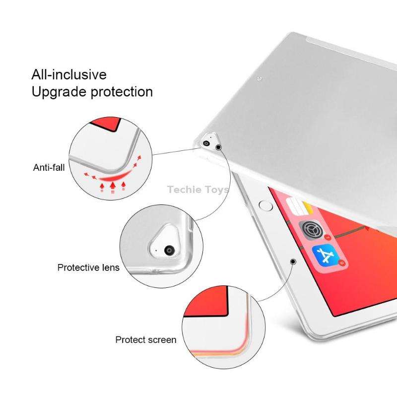 Multi-folding TPU Back Flip Leather Smart Tablet Case for iPad Pro 12.9 inch 2015 / 2017 (Sapphire B