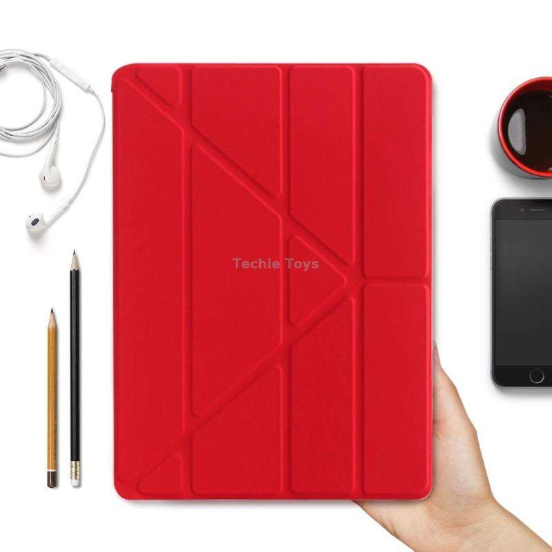 Multi-folding TPU Back Flip Leather Smart Tablet Case for iPad Pro 12.9 inch 2015 / 2017 (Sapphire B