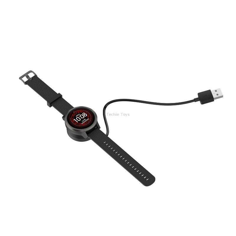 For Garmin Venu 2S Integrated Charger with Data Transmission Function(Black)
