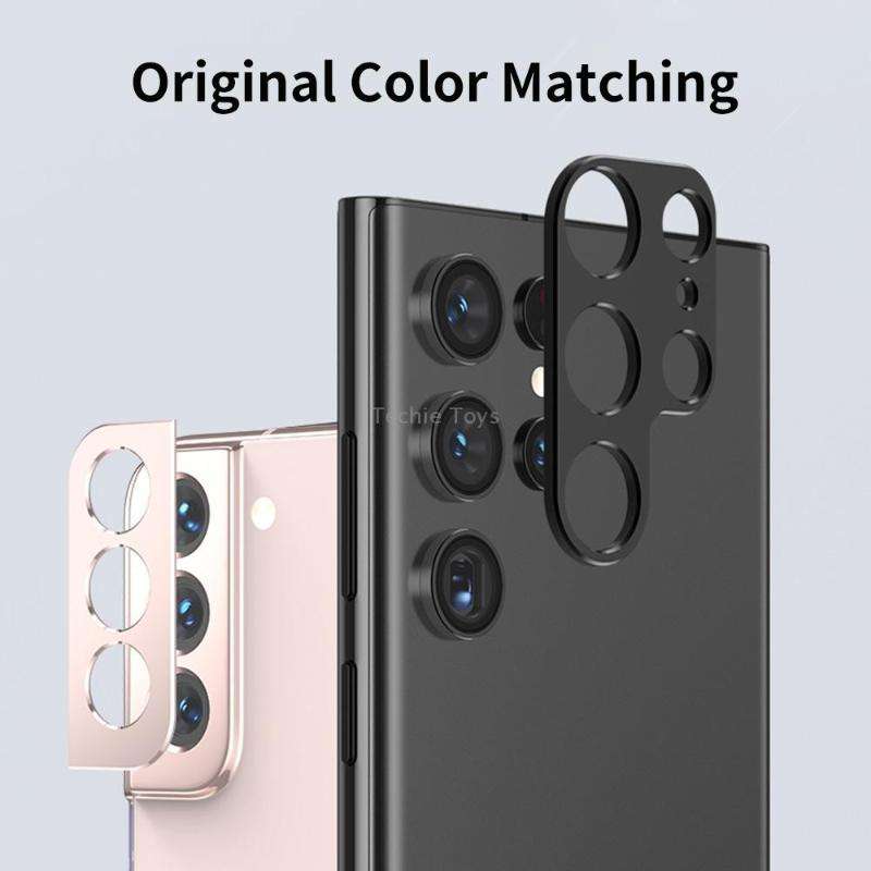 For Samsung Galaxy S22 Ultra 5G ENKAY Aluminium Alloy Camera Lens Protector Full Cover(Black)
