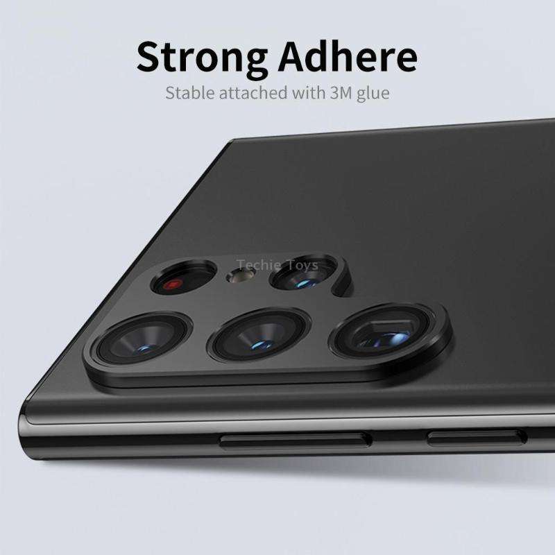 For Samsung Galaxy S22 Ultra 5G ENKAY Aluminium Alloy Camera Lens Protector Full Cover(Black)