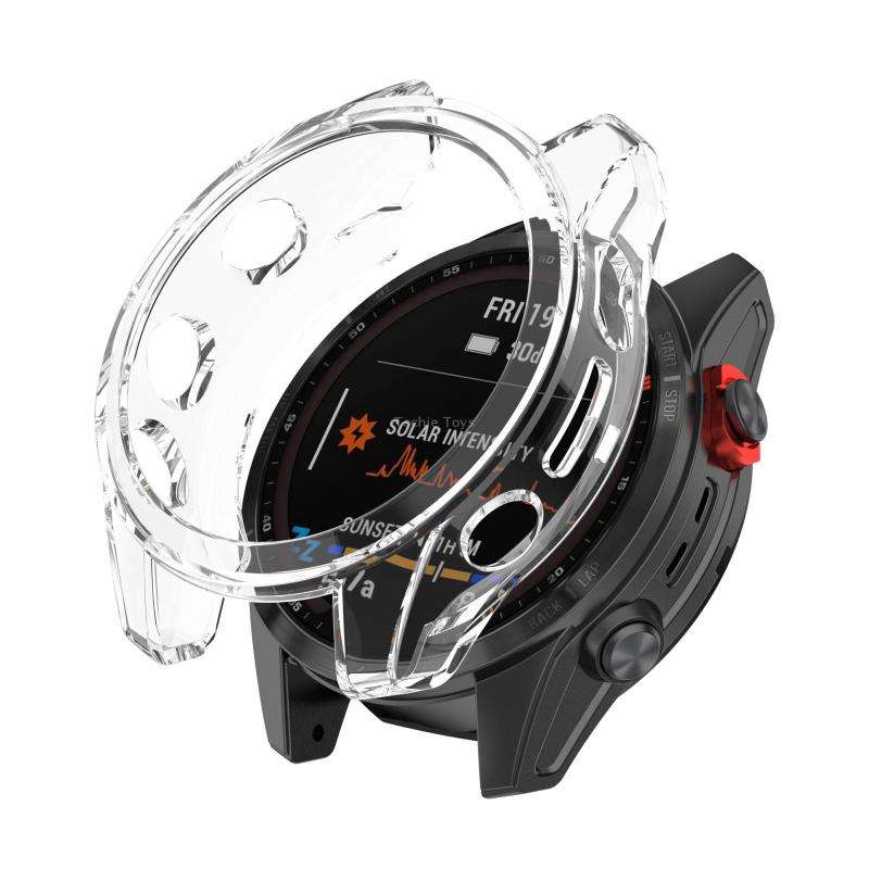 For Garmin Fenix 7s Shockproof TPU Soft Protective Case(Black)