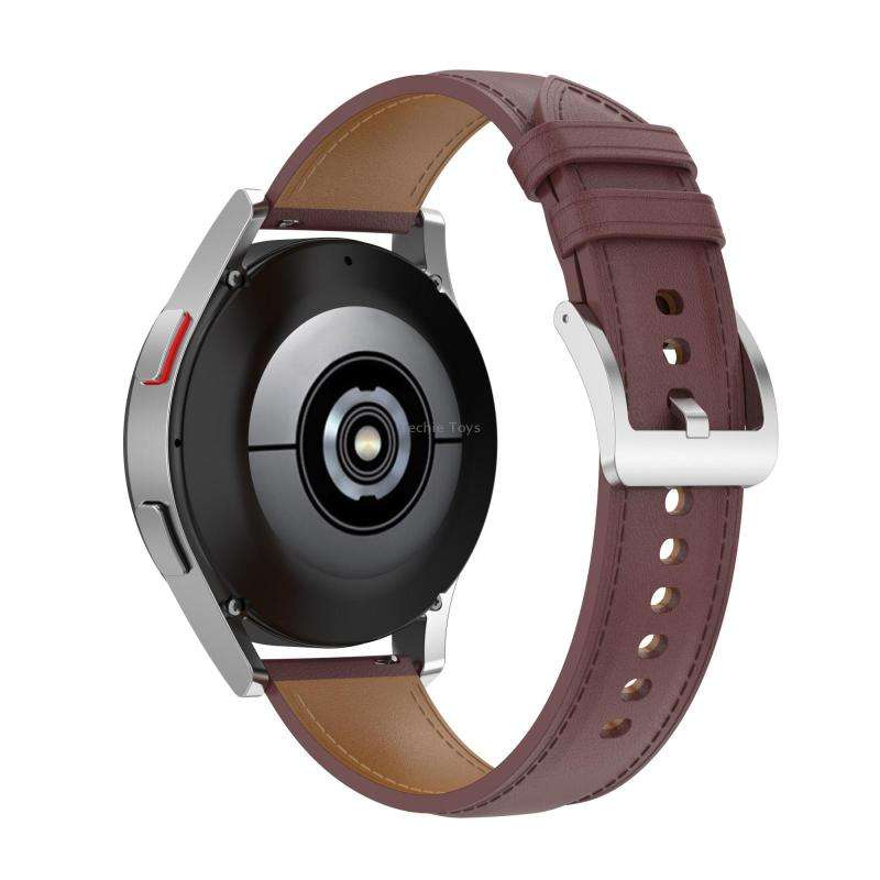 For Garmin Vivomove Sport Embossed Genuine Leather Watch Band(Dark Brown)