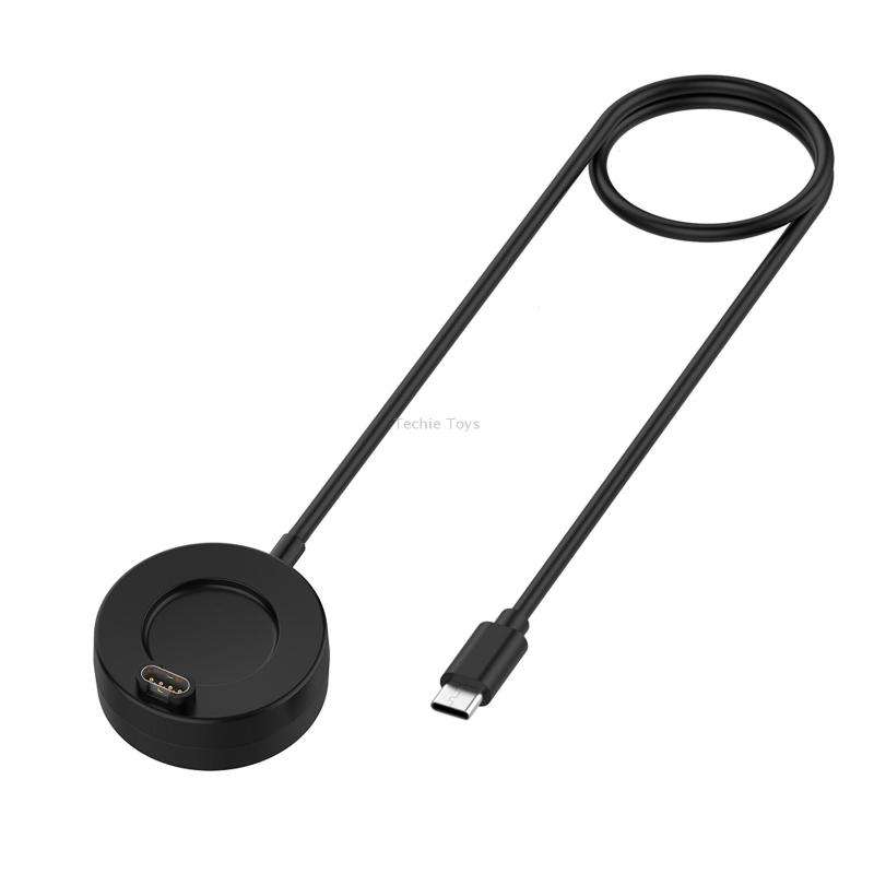 For Garmin Fenix 6s Type-C / USB-C Interface Watch Charger With Data Function(Black)