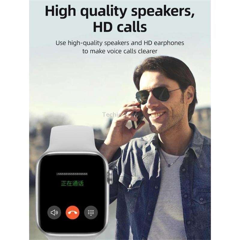 T500 Plus 1.44 inch Color Screen Smart Watch,Support Heart Rate Monitoring/Blood Pressure Monitoring