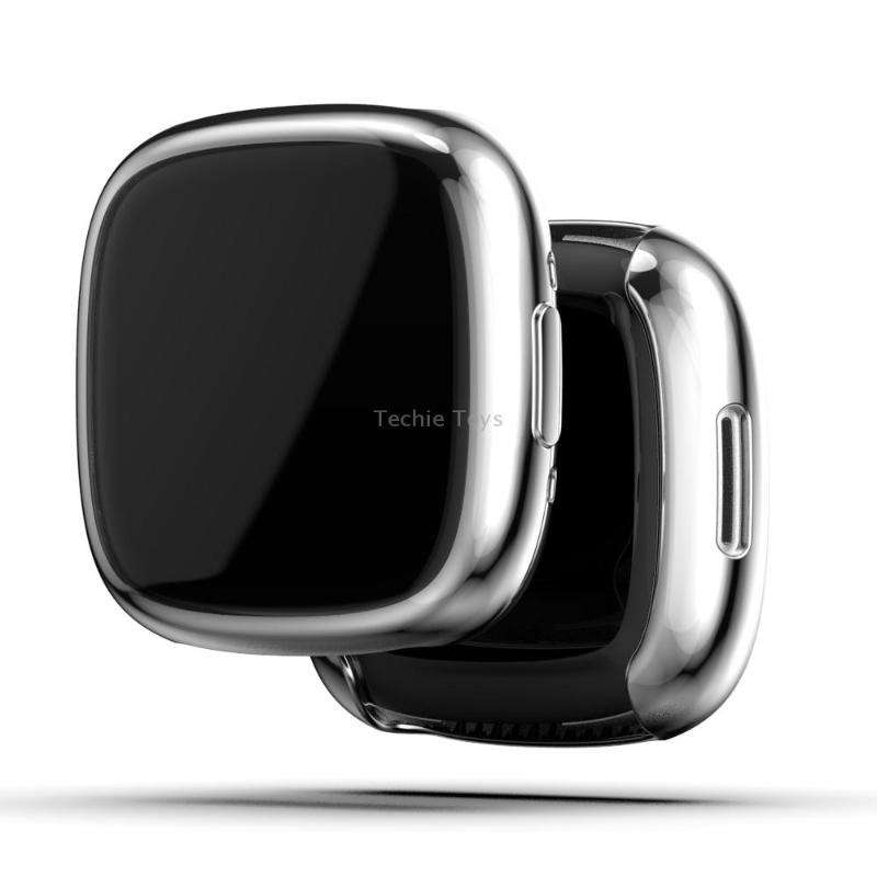 For Fitbit Versa 4 Shockproof TPU Protective Watch Case(Black)