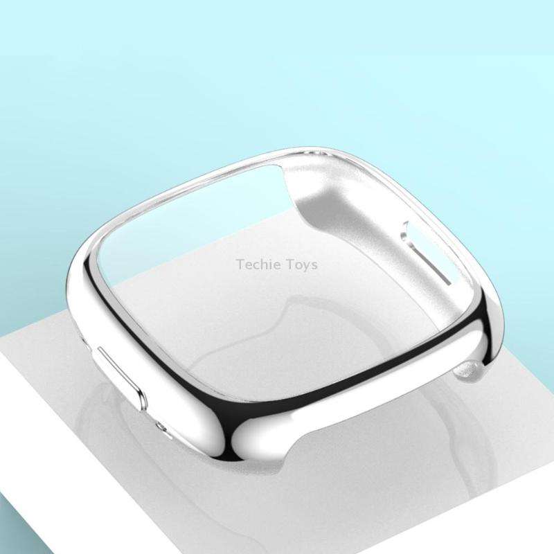 For Fitbit Versa 4 Shockproof TPU Protective Watch Case(Black)