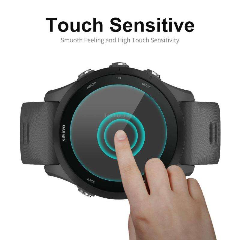2 PCS For Garmin Forerunner 255 ENKAY 0.2mm 9H Tempered Glass Screen Protector Watch Film