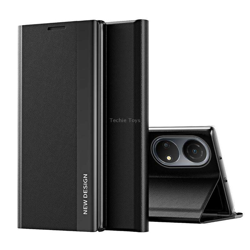 For Honor X7 2022 / X7 Play / Huawei Enjoy 30 Plus Side Electroplated Adsorption Leather Phone Case(