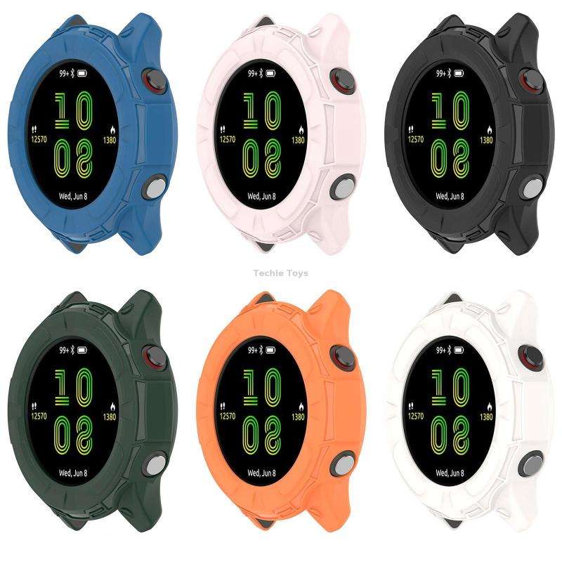 For Garmin Forerunner 955 Shockproof TPU Protective Watch Case(Black)
