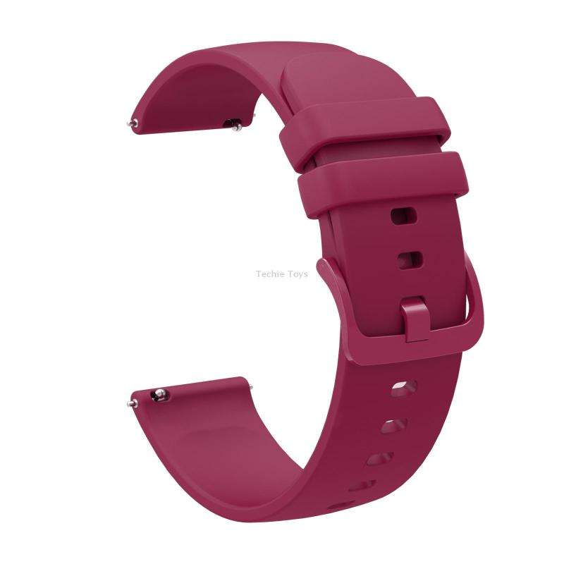 For Garmin Forerunner 245 Music 20mm Solid Color Soft Silicone Watch Band(Burgundy)