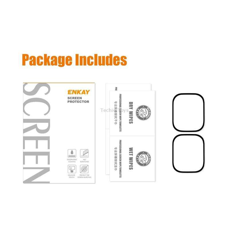 For Apple Watch Ultra / Ultra 2 / Ultra 3 49mm 2pcs ENKAY 9H Full Cover Tempered Glass Watch Film