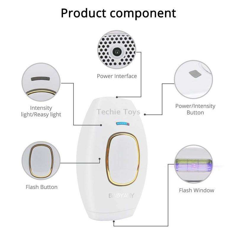 H01 Portable Home Use Laser IPL Hair Removal Devicepainless Epilator Permanent, Specification:UK Plu