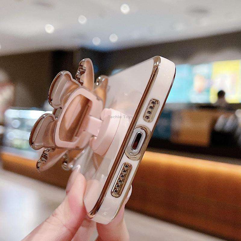 For Samsung Galaxy S22 Ultra 5G Plating Astronaut Holder Phone Case(Pink)