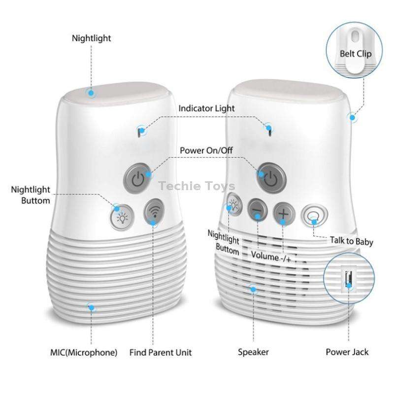 DBM-8 Wireless Audio Two-way Talk Back Baby Monitor, Intercom Sound Alert for Infant(EU Plug)