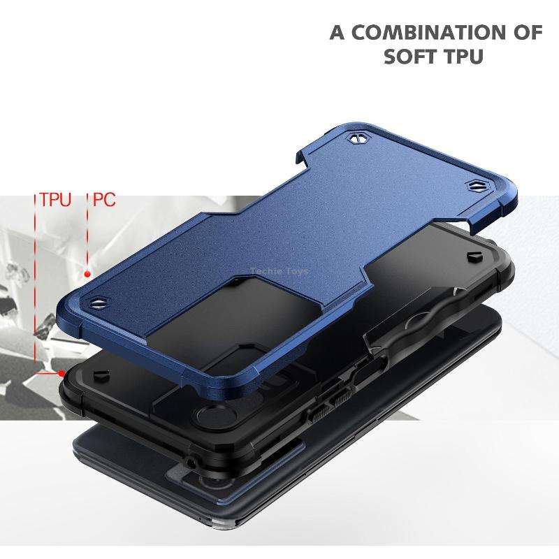For vivo Y76 Non-slip Shockproof Armor Phone Case(Black)