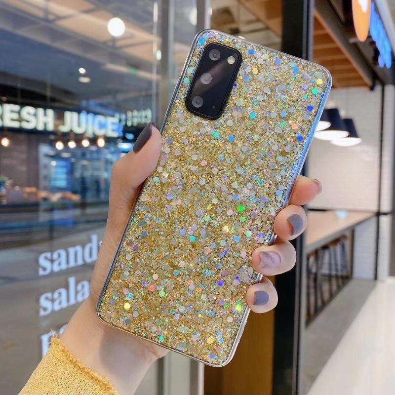 For Samsung Galaxy A23 Glitter Sequins Epoxy TPU Phone Case(Gold)