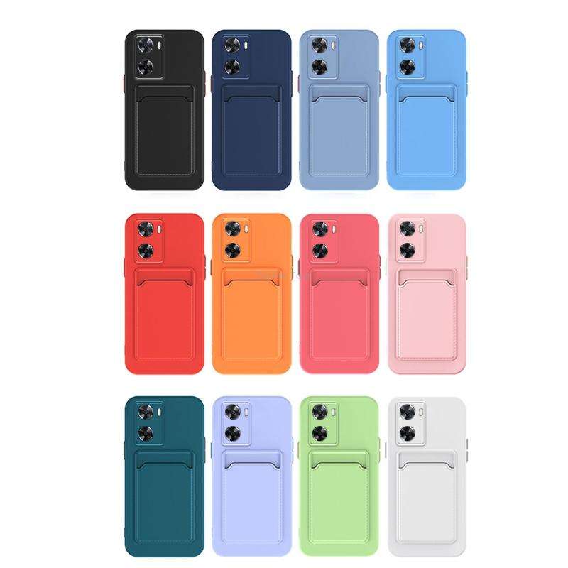 For vivo Y22 4G / Y22s 2022 4G Skin Feel Card TPU Contrast Color Button Phone Case(Black)