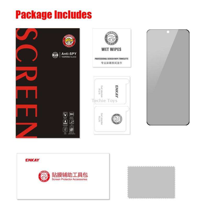 For Honor X8A ENKAY 28 Degree Anti-peeping Tempered Glass Full Screen Film