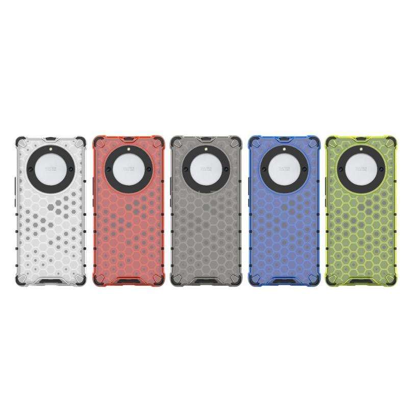 For Honor X9A Shockproof Honeycomb Phone Case(Black)