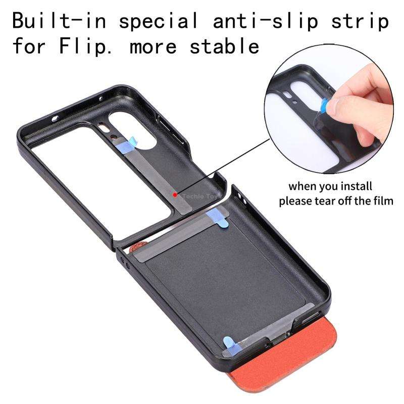 For OPPO Find N2 Flip Wristband Kickstand Card Wallet Back Cover Phone Case(Khaki)