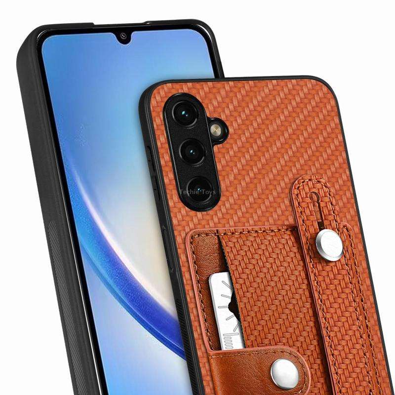 For Samsung Galaxy A34 5G Wristband Kickstand Card Wallet Back Cover Phone Case with Tool Knife(Gree