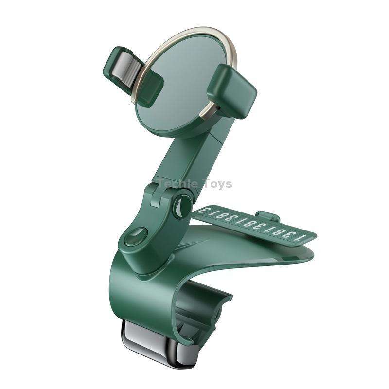 088 With Parking Phone Sign 360 Degrees Rotation Car Dashboard Mount Cell Phone Holder(Green)