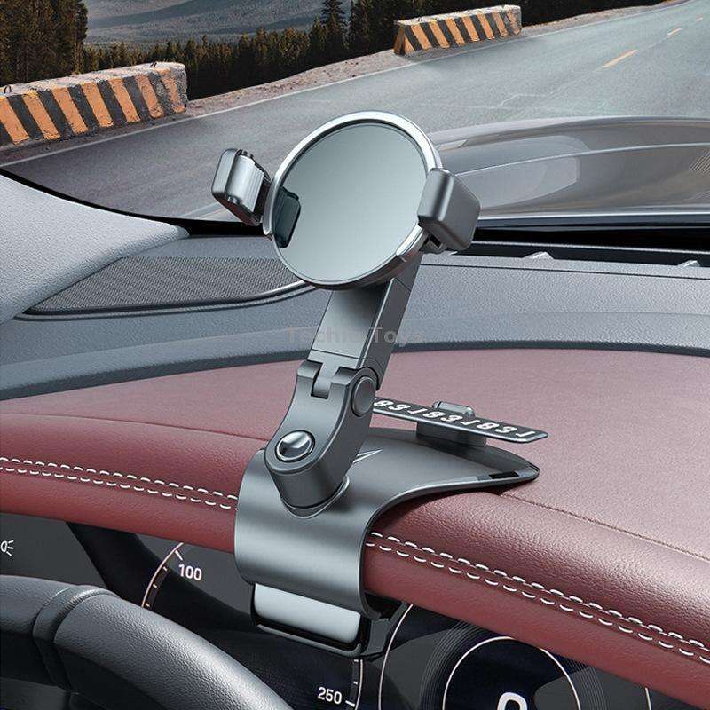 088 With Parking Phone Sign 360 Degrees Rotation Car Dashboard Mount Cell Phone Holder(Green)