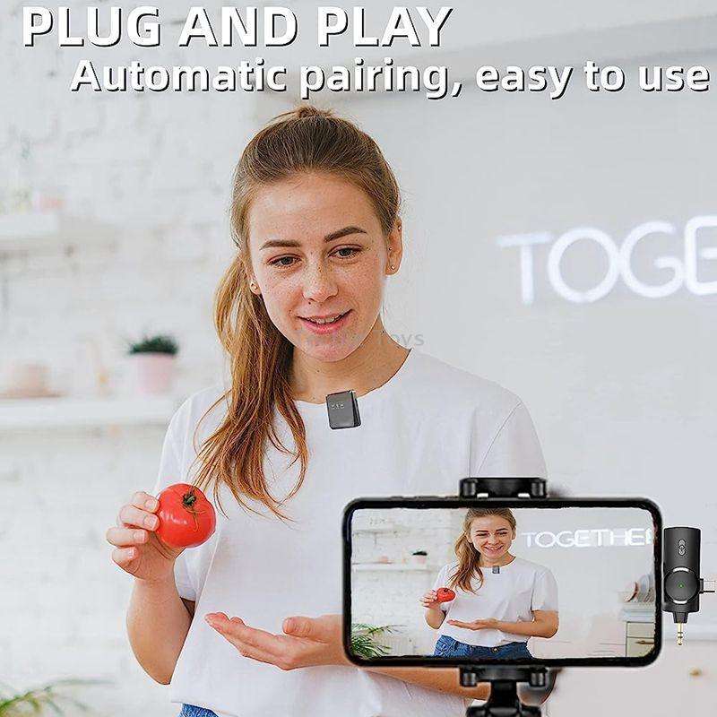 One by One 3 in 1 Mini Wireless Lavalier Microphone for iPhone / iPad / Android / PC Camera
