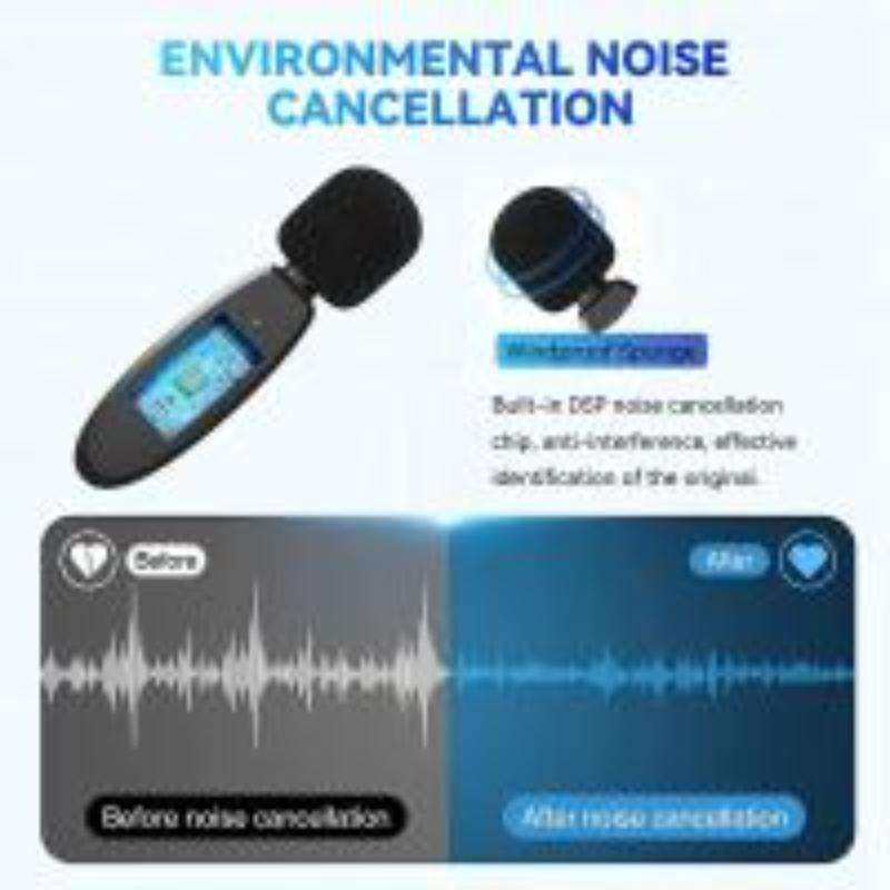 One by Two 3 in 1 Mini Wireless Lavalier Microphones for iPhone / Android / Camera with Noise Reduct