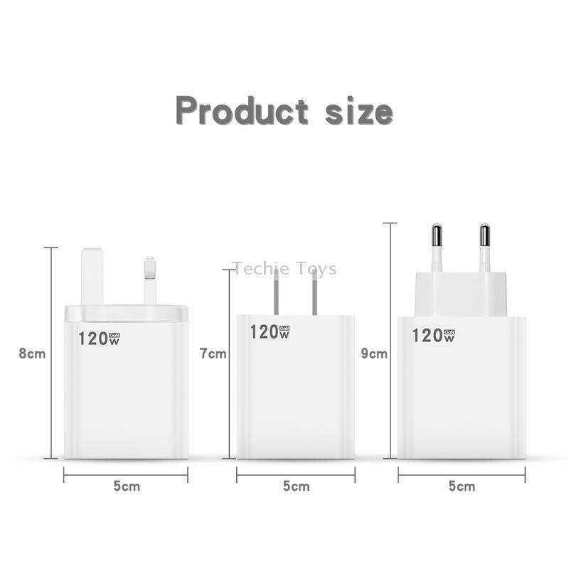 120W USB Super Fast Charging Charger, Plug Size:US Plug